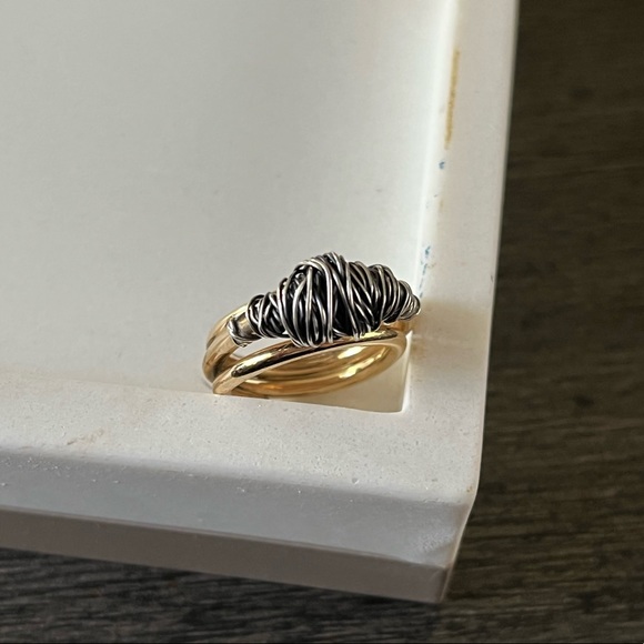 Gold Filled and Sterling Silver Ring - Picture 3 of 4